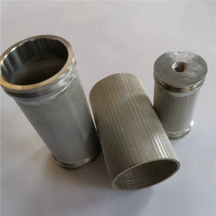Metal wire mesh filter tube